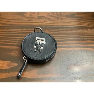 Karl Lagerfeld Paris Black Coin Wallet Purse Pouch Zippered Small
